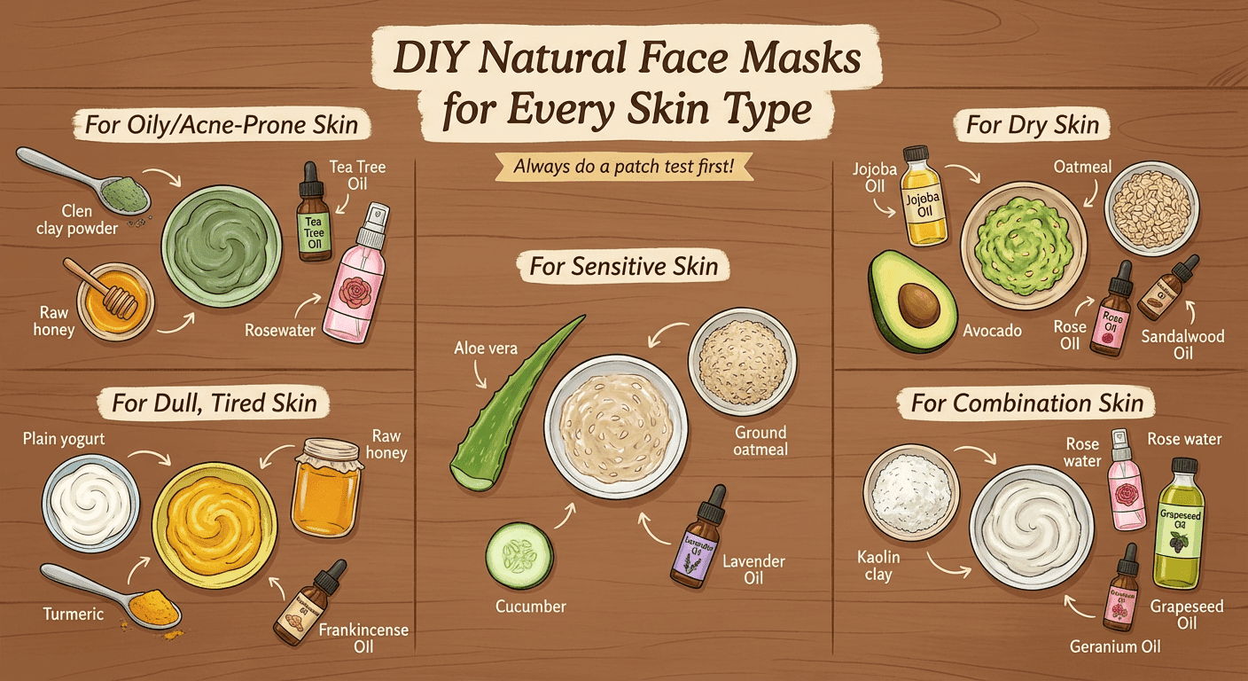 DIY Natural Face Masks for Every Skin Type